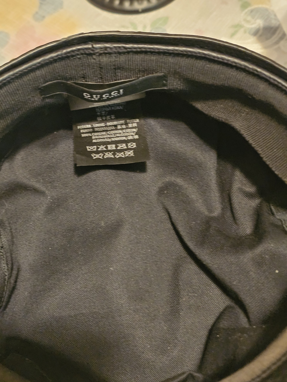 Gucci Women Black Leather Cap